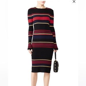 Cupcakes And Cashmere Jaslene Bodycon Striped Sweater Dress Small
